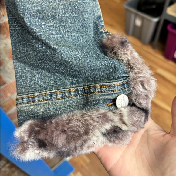 Vintage Dicker & Dicker Fur Trim Denim Jacket - Picture 4 of 6